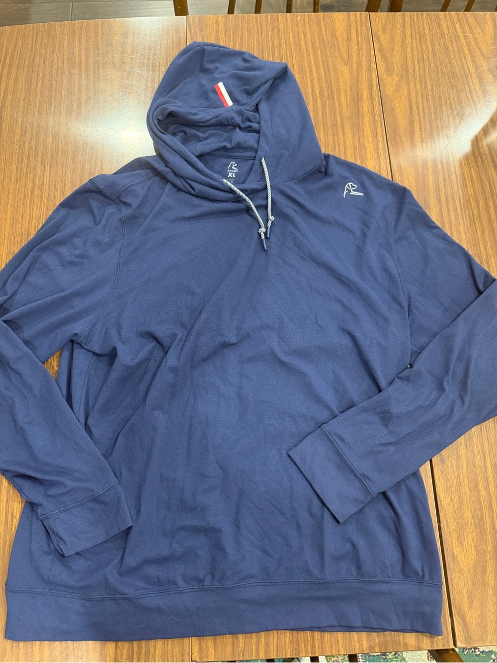 Rhoback Hesi Performance Hoodie Men’s XL Navy Blue Pullover Golf VSoft